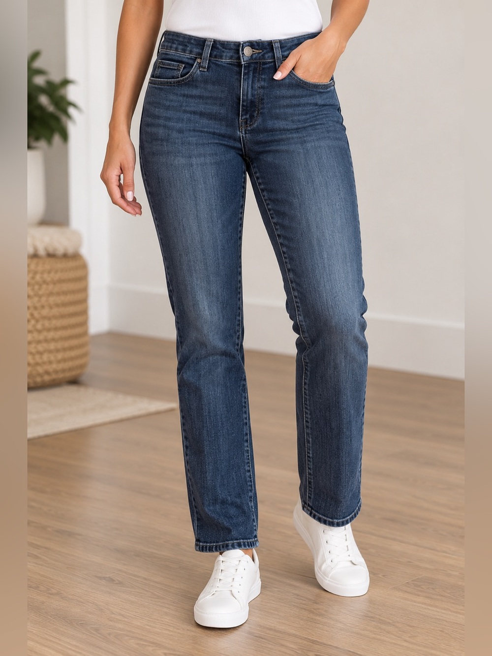 Talbots Straight Leg Jean Size 10 Blue Denim